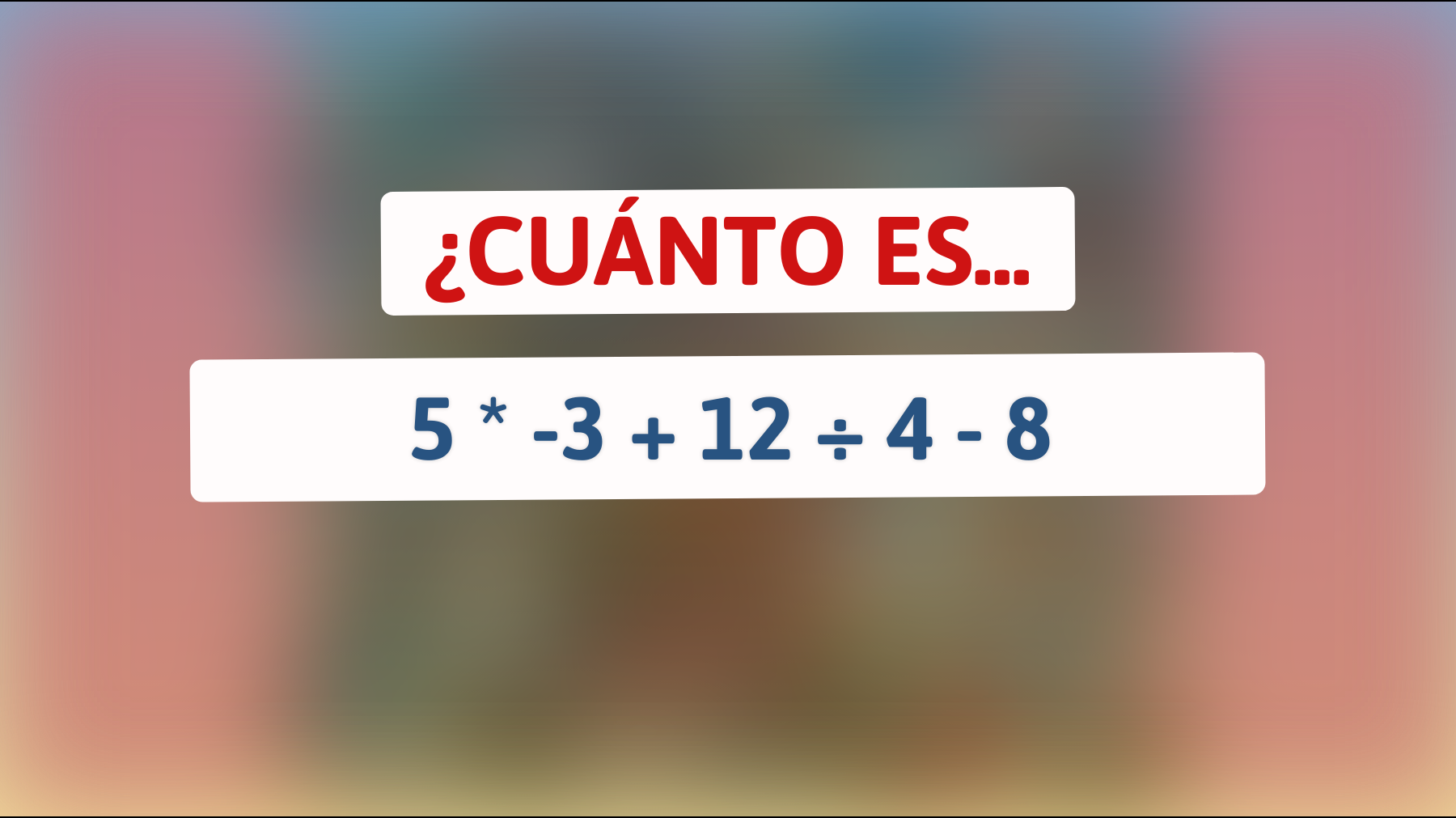 ¡Desafío mental! ¿Eres lo suficientemente inteligente para resolver este simple pero engañoso acertijo matemático? Descúbrelo ahora."