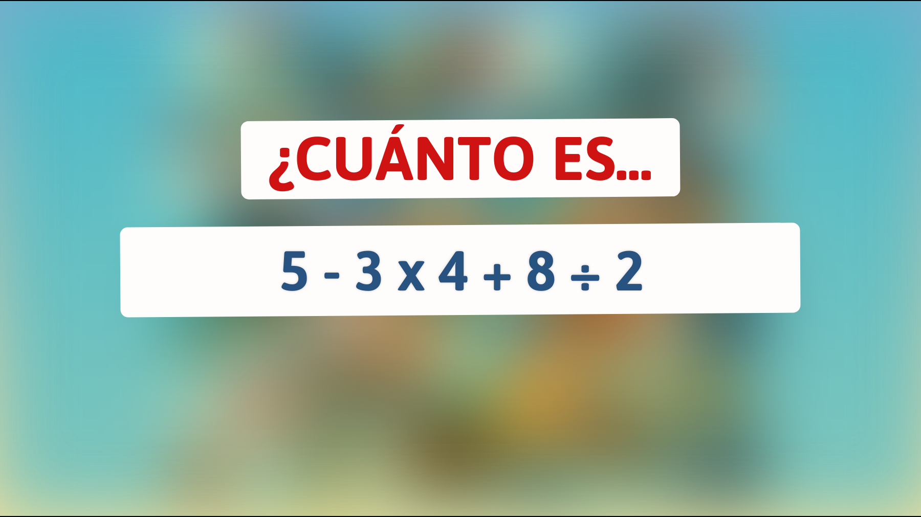 ¡Descubre el error que el 95% de las personas cometen al resolver este simple acertijo matemático!"