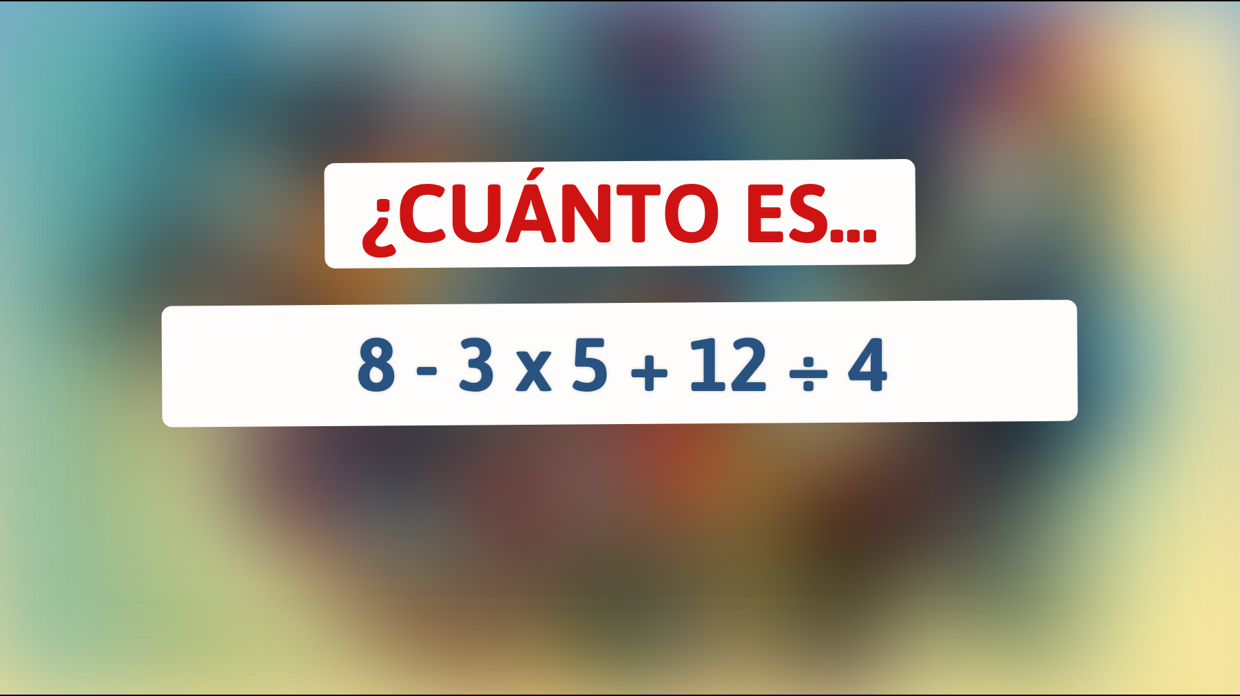 ¡Solo un verdadero genio puede resolver este acertijo matemático en segundos! ¿Te atreves a intentarlo?"